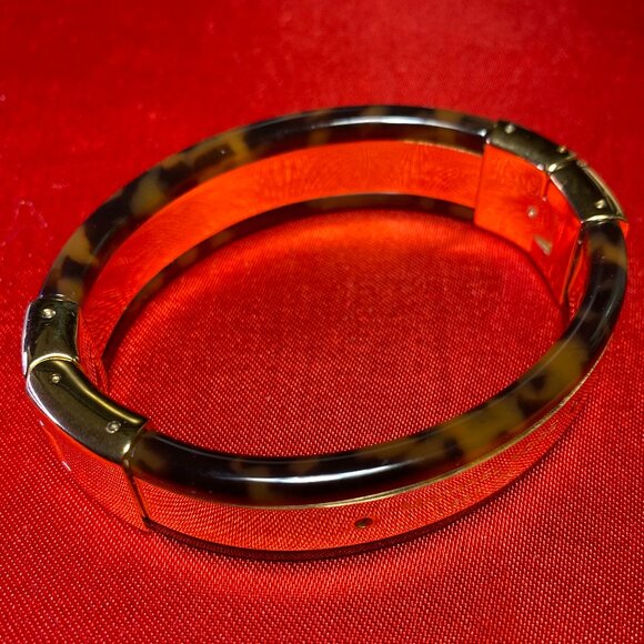 Michael Kors Acrylic/Gold Tone I.D. Hinged Bracelet - Picture 2 of 6